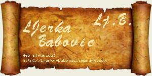 LJerka Babović vizit kartica